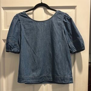 LOFT Blue Denim Women's Top